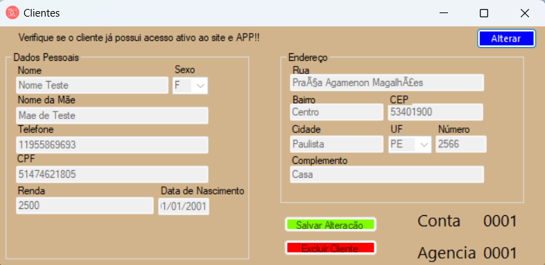 Imagem tela inicial Bbank